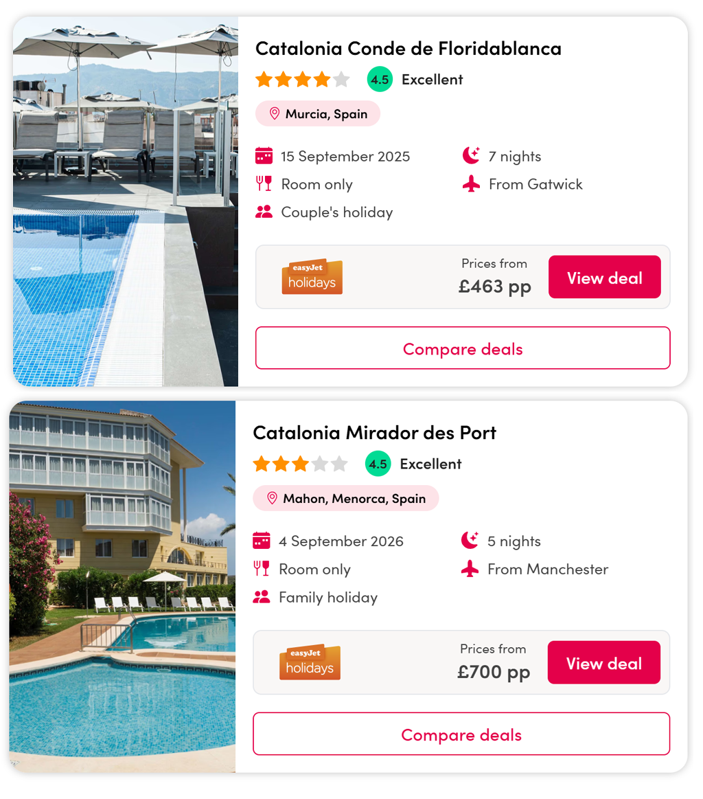 Trois descriptifs d'hôtels Marriott Bonvoy au Mexique