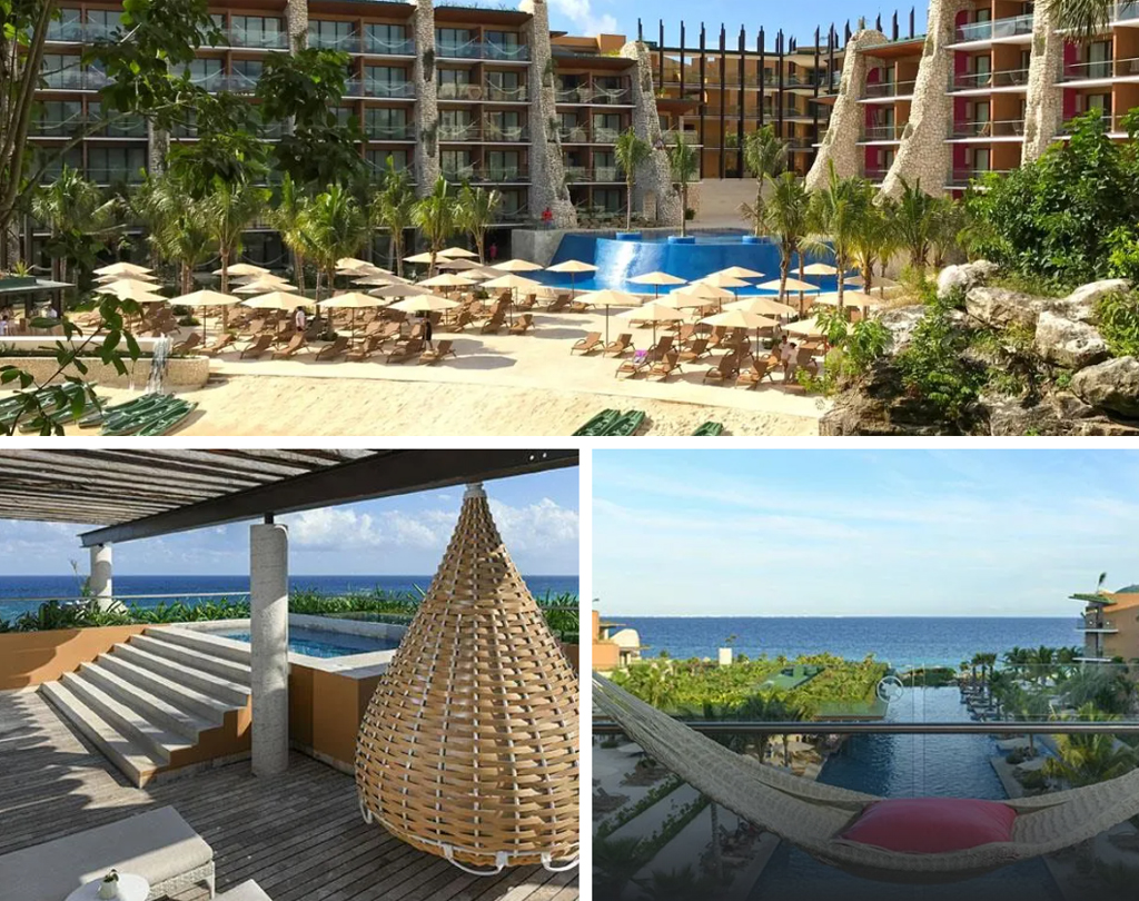 Six photos of Xcaret parks and hotel amenities