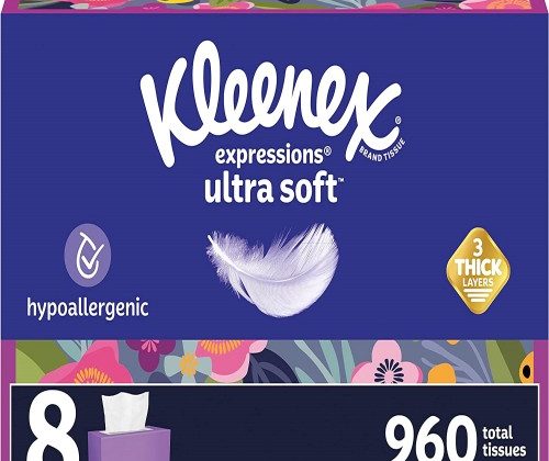 Express Yourself with Kleenex Expressions Facial Tissues