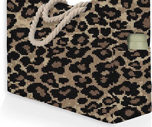 Unleash Your Wild Side with Oncjeys’ Leopard Print Canvas Tote Bag