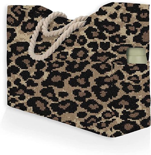 Unleash Your Wild Side with Oncjeys’ Leopard Print Canvas Tote Bag