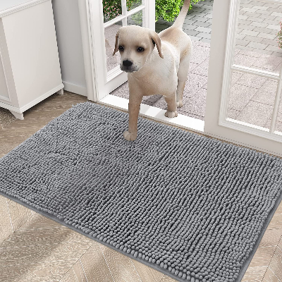 Experience Ultimate Comfort and Absorbency with OLANLY Moisture-Absorbent Non-Slip Microfiber Dog Mat