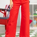 Big Dreams Red Wide Leg Jeans