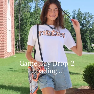 Ready for more Game Day? 🏈✨ Our second drop is almost here with elevated graphic mascot tees and effortless styles made