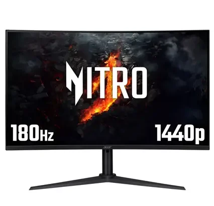 Acer Nitro XZ322QU V3 32 Inch WQHD Curved Gaming Monitor - 180Hz FreeSync