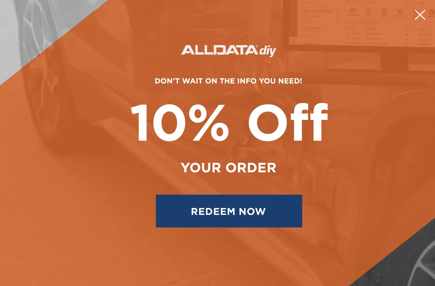 alldatadiy. don't wait on the info you need! 10% off your order