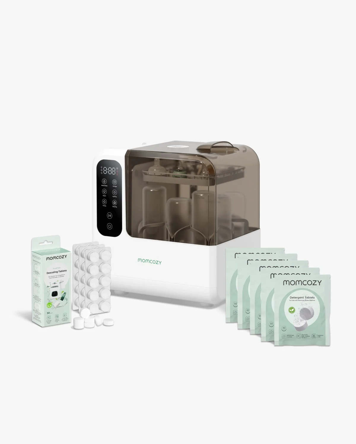 Cleaning Bundle: DeepClean Baby Bottle Washer(D8) + 200 Cleaning & 30 Descaling Tablets