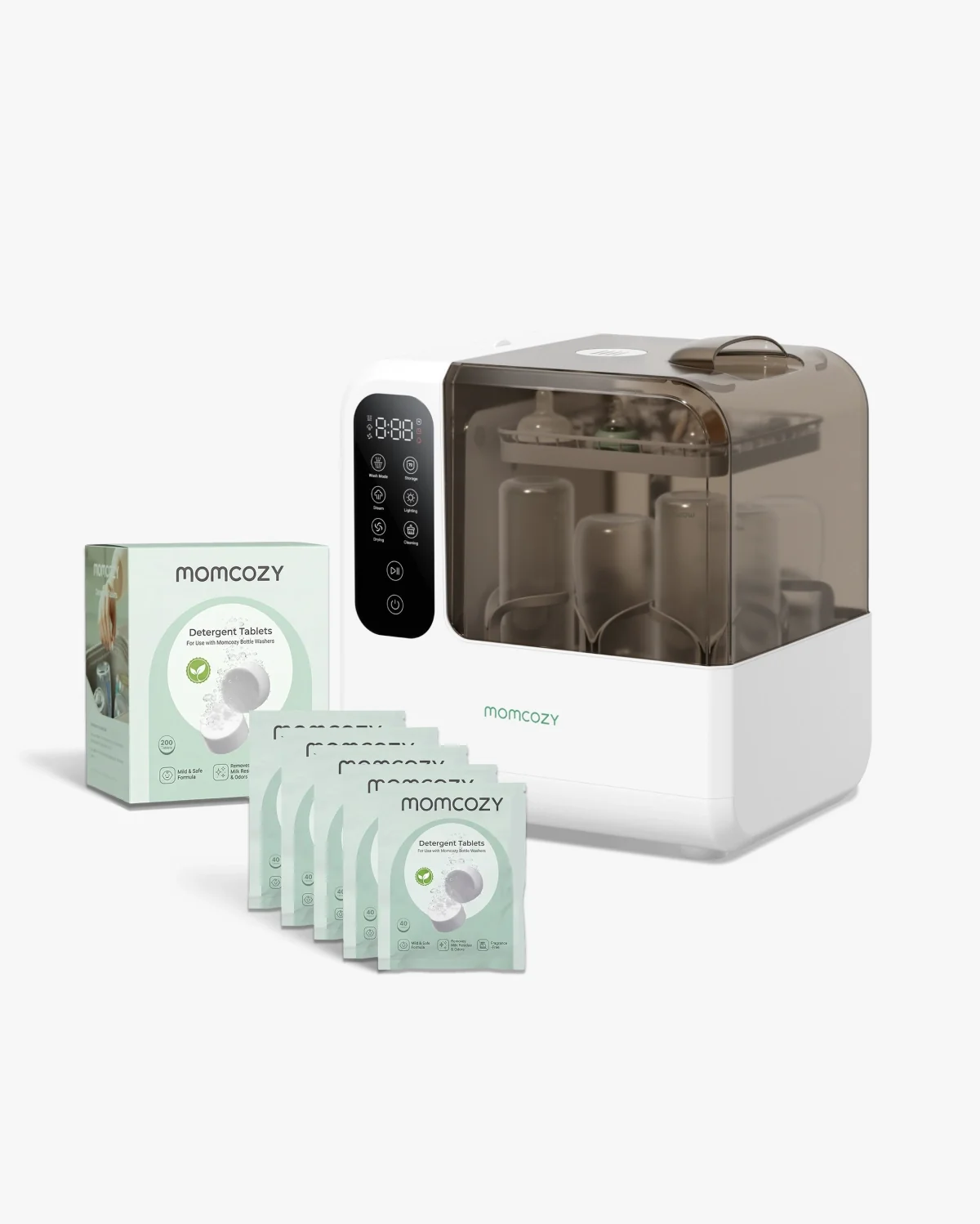 Cleaning Bundle: DeepClean Baby Bottle Washer(D8) + 200 Cleaning Tablets