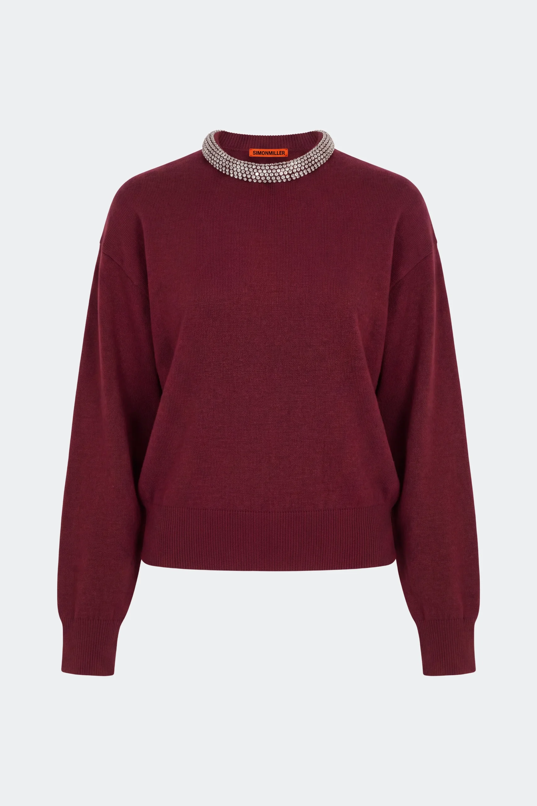 Lillian Embellished Sweater in Bordeaux