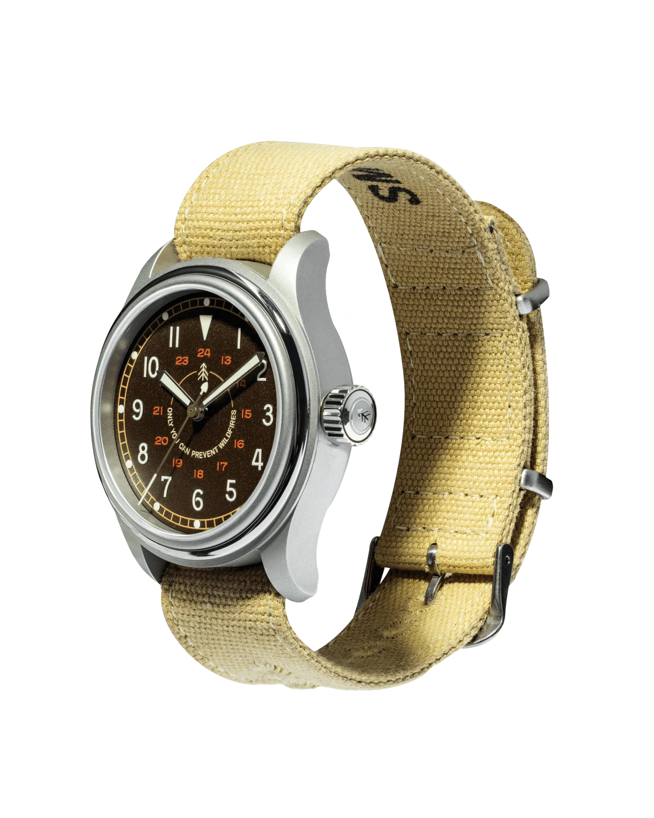 Smokey Bear Tan Canvas NATO Strap