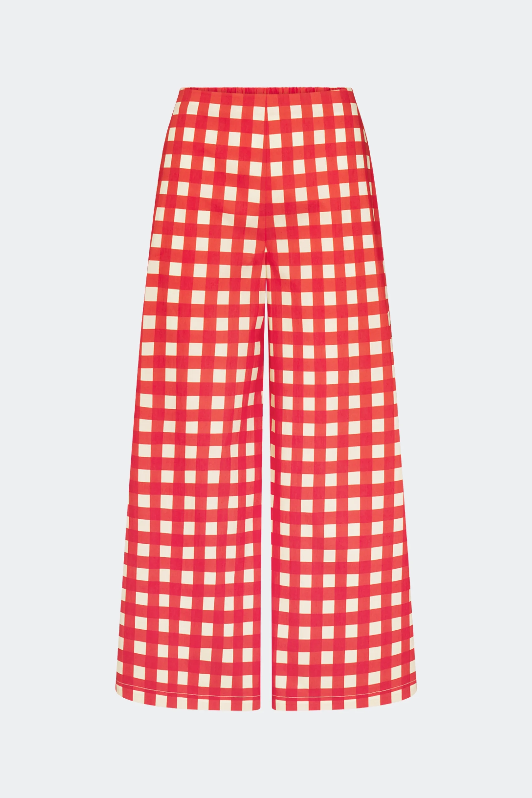 Toni Poplin Pant in Tomato/White Gingham