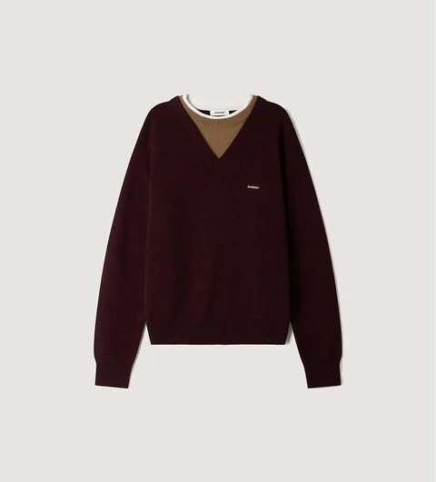 2-in-1 Wool and Cashmere Sweater