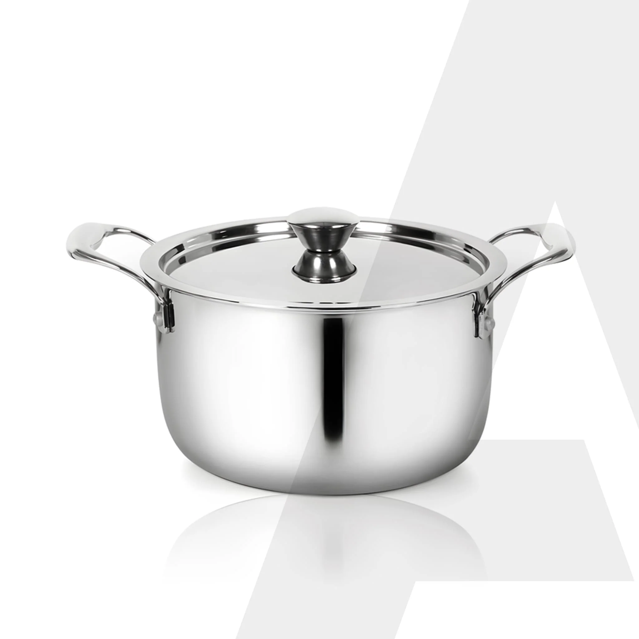 AGARO Regency 28 cm Triply Stainless Steel Casserole (6.3L)