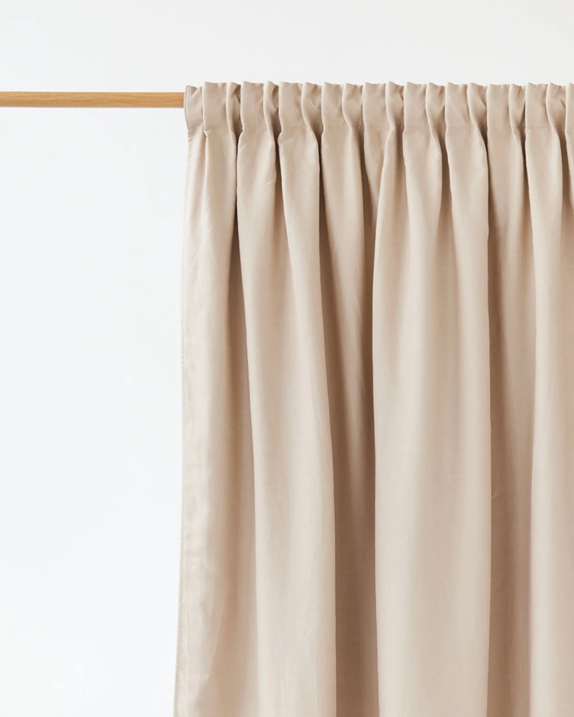 Blackout Linen Curtain Panel in Natural