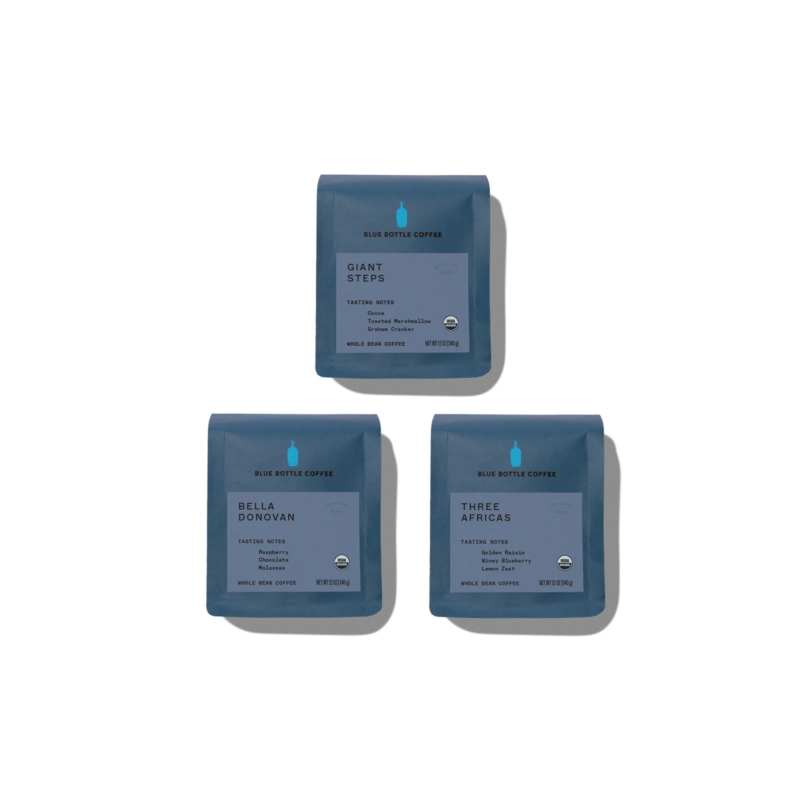 Blue Bottle Signature Blends Whole Bean Trio
