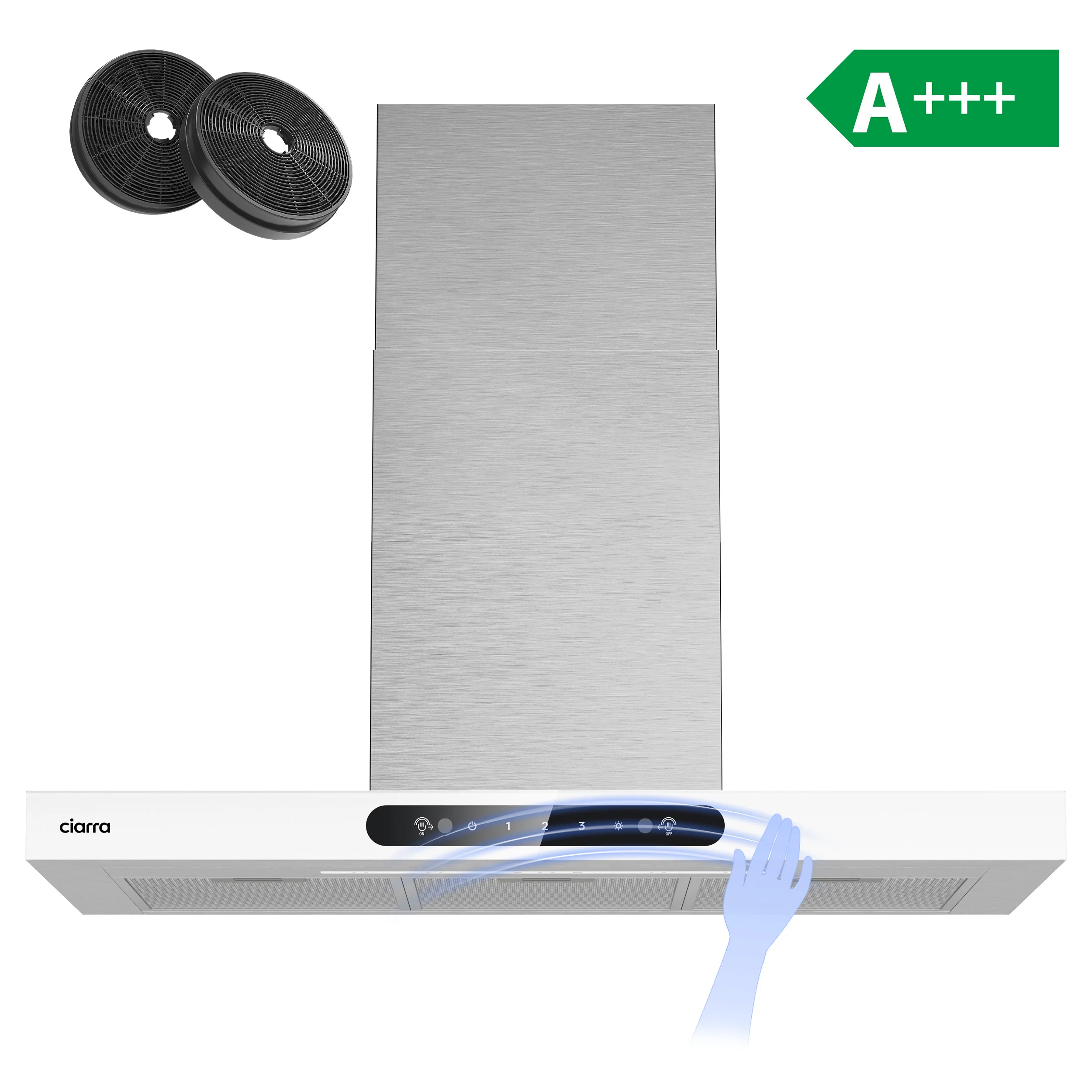 Ciarra Hotte Murale 90cm en T Blanche (CBCW9102-W)