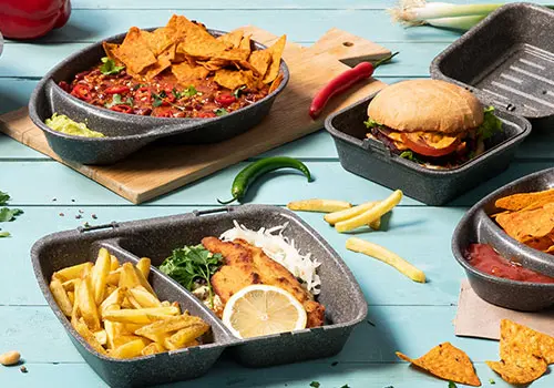 Contenants polyvalents pour menus complets
