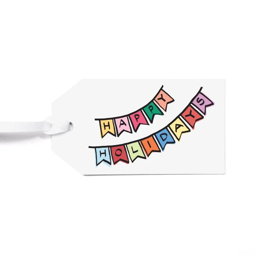 Dear Annabelle Happy Holidays Banner Tags