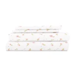 Floral Pattern 4-Piece Sheet Set