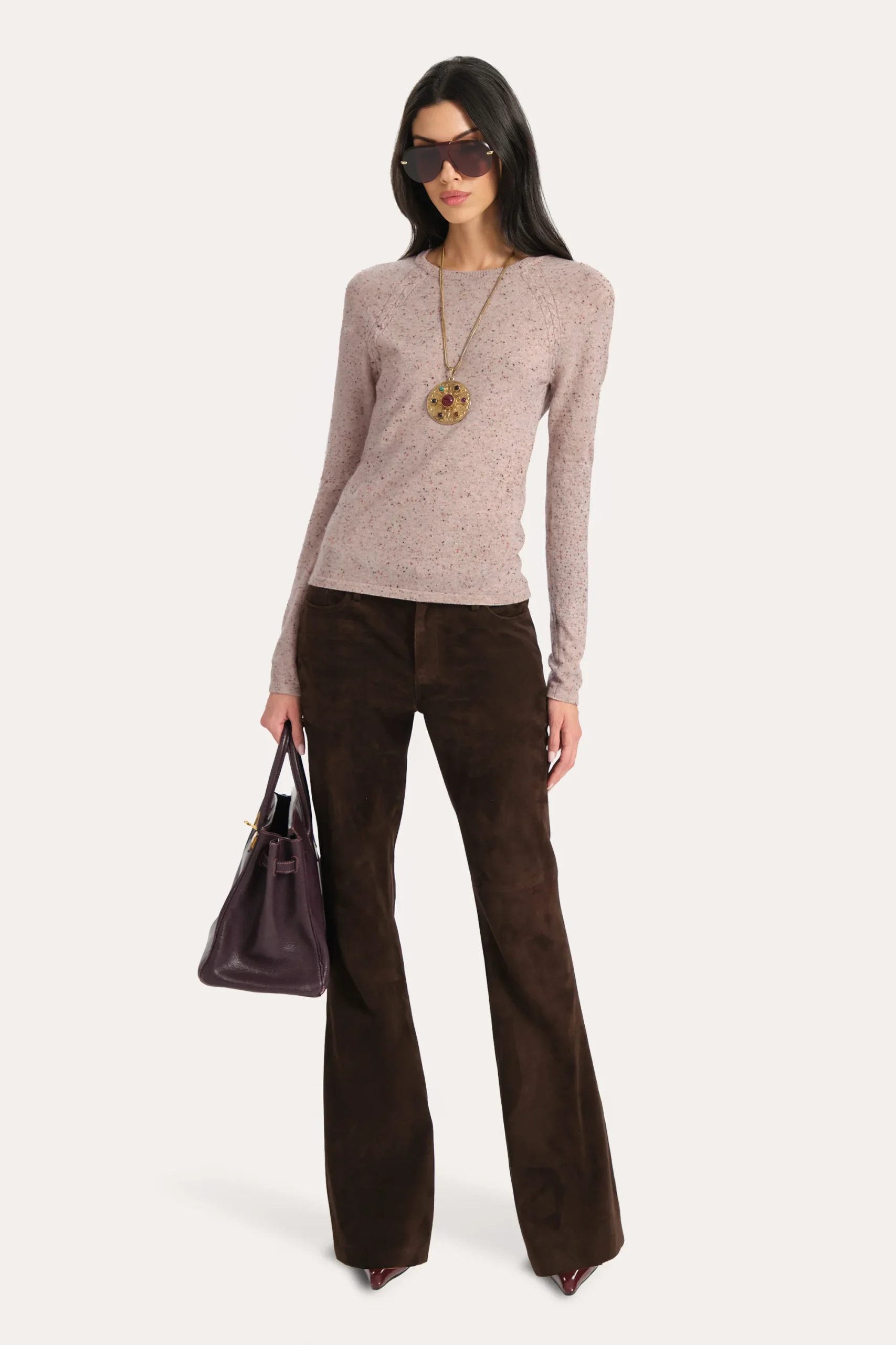 Kennedy Cashmere Sweater in Strawberry