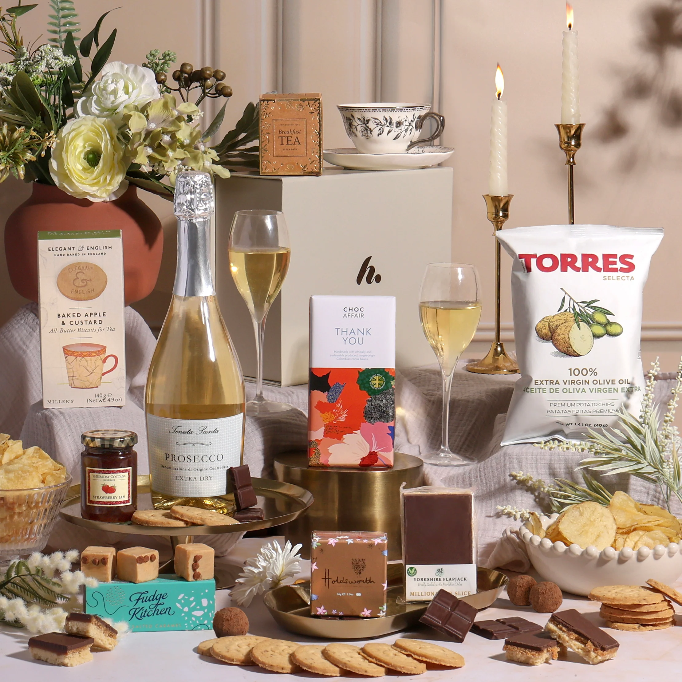 Luxury Thank You Hamper with Prosecco