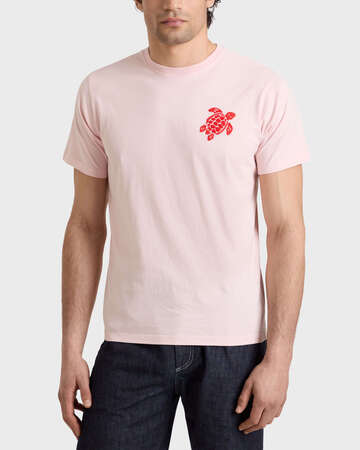 Men's Big Turtle Embroidered Cotton T-Shirt