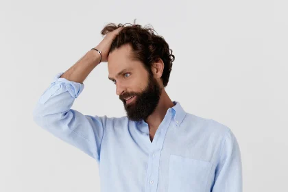Men's Linen Shirt PERUGIA in Sky Blue