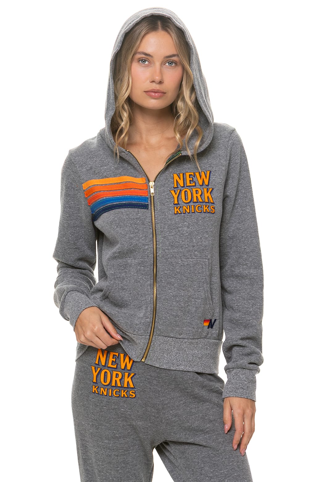 New York Knicks 2026 Zip Hoodie - Heather Grey