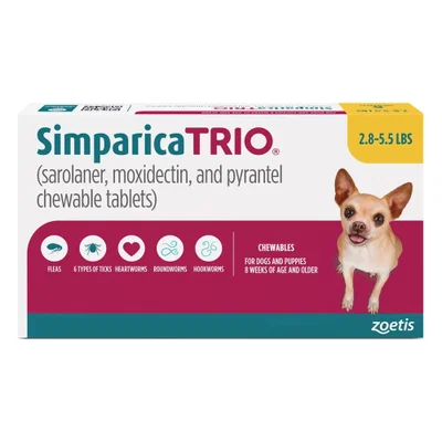 Simparica Trio Chewable Tablets for Dogs