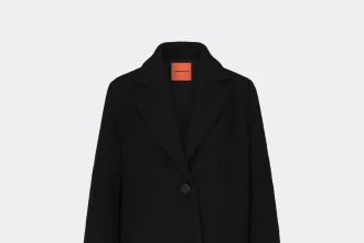 Vero Fringe Coat In Black