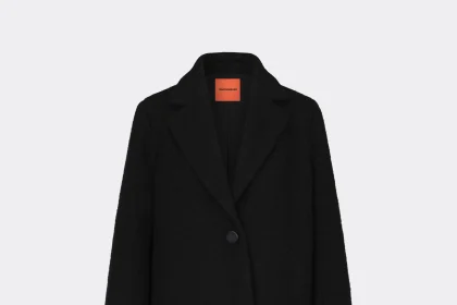 Vero Fringe Coat In Black